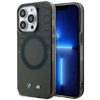 BMW Fodral BMHMP14XHGPK iPhone 14 Pro Max 6,7" grå/grå hårdplastfodral mönster MagSafe