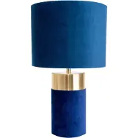 Näve Bordslampa 3189512, Blå, Vardagsrum / matsal, Textil / tyger / siden, Bordslampa