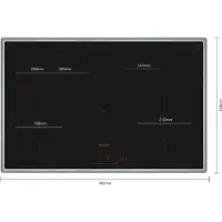 Siemens iQ300 EH845HFB1E, Sort, Indbygget, 80 cm, 4 zon(er), 4 zon(er), Mellem