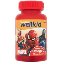Vitabiotics WellKid Marvel Omega 3 och D-vitamin - 50 mjuka geléer