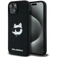 Karl Lagerfeld Silikon Choupette Head MagSafe-fodral för iPhone 15 Plus / 14 Plus - Svart