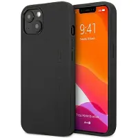 Mercedes AMG AMHCP14MDOLBK iPhone 14 Plus 6,7 "svart / svart hårddisk Läder Hot Stamped