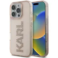 Karl Lagerfeld IML Rhinestones Logo iPhone 16 Pro Max Fodral - Rosa