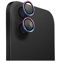 Uniq Optix kameralinsskydd i aluminium med applikator för iPhone 16 / iPhone 16 Plus - Iriserande