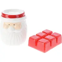 Home Styling Collection Eldstad i stengods med doftande vaxer, 8 cm