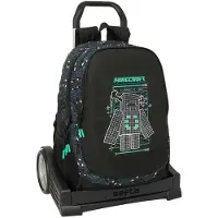 Safta Evolution Minecraft Screen 22.5l 44x32x16 Cm Ryggsäck Med Hjul