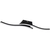 TRIO Leuchten LED taklampa Route, Svart, Vardagsrum / matsal, Metall, Modern, LED-taklampa