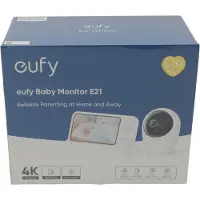 Eufy Baby Monitor E21, kamera, Svart, Vit, Batteri