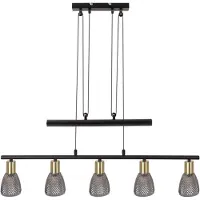 Naeve Glas pendellampa Lindita, Aluminium / grå / zink, Vardagsrum / matsal, Glas, Pendellampa