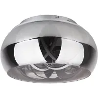 Naeve LED taklampa Malou, dimbar, Aluminium / grå / zink, Vardagsrum / matsal, Glas, LED-taklampa
