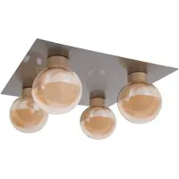 Naeve Taklampa Donika, dimbar, Creme / bärnsten, Vardagsrum / matsal, Glas, Taklampa