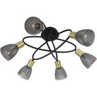 Naeve Taklampa Lindita, Aluminium / grå / zink, Vardagsrum / matsal, Glas, Taklampa