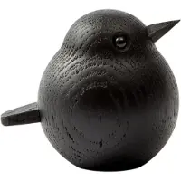 Novoform Träfigur - Mini Sparv - Svart Eg - - One Size - Dekoration