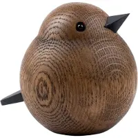 Novoform Träfigur - Far Sparv - Rökfärgad Eg - - One Size - Dekoration