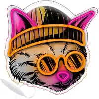 24hShop LED neonbelysning med dimmer - multifärgad Cat Dreamer