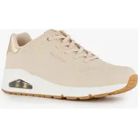 SKECHERS för kvinnor. 155196 Träningsskor Uno - Shimmer Away beige (36), 3 till 5 cm, Nyckelband, Casual, Deportivo, Löpning, Sportkläder, M