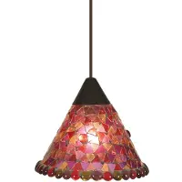 Näve Hänglampa ENYA, dimbar, Röd, Vardagsrum / matsal, Glas, Modern, Pendellampa