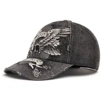 Ed Hardy Distressed Brave Hearts Cap, svart