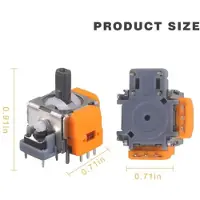 24hShop Joystickmoduler till PS4-handkontroll 2-pack / TMR analogspakar / reparationsdel mot joystick drift