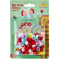 Hama Maxi Pärlor - 100 st. + 1 Tallrik - Fjäril - - One Size - Pärlor