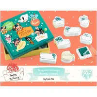 Djeco Stämplar - 8 st. - Meddelandestämplar - - One Size - Kreativt lekset