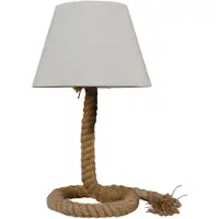 Näve Bordslampa Rope, Creme / bärnsten, Vardagsrum / matsal, Metall, Medelhavsinspirerad, Bordslampa