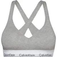 Calvin Klein Enfärgad V-ringad BH Dam Underkläder Grå QF1654-020 XS beige