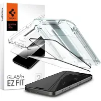 Spigen iPhone 15 Pro Glas.tR Ez Fit Full Cover Härdat Glas Skärmskydd - 9H - 2 St. - Svart Kant