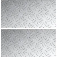 vidaXL Silver Metall 60 x 30 x 0.3 cm Halkfria Trapstegsmattor