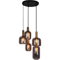 Näve Glas pendellampa Fumo, dimbar, Aluminium / grå / zink, Vardagsrum / matsal, Glas, Modern, Pendellampa