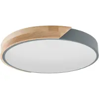 Näve LED taklampa Borneo, Aluminium / grå / zink, Vardagsrum / matsal, Trä, Modern, LED-taklampa