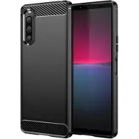 Mtp Products Sony Xperia 10 V Borstat TPU-skal - Kolfiber - Svart