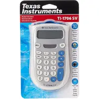 Texas Instruments TI-1706 SV - Fickkalkylator - 8 siffror - batteri, solcellspanel