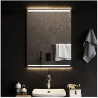 vidaXL Badrumsspegel LED 60x80 cm