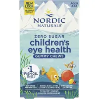 Nordic Naturals , Barns ögonhälsa Gummies, Inget socker, Åldrar 2-12, Hallon lemonad, 30 Gummy Chews