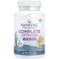 Nordic Naturals , Complete Omega Junior, 6+, Lemon, 90 Mini mjuka kapslar