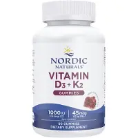 Nordic Naturals , Vitamin D3 + K2 Gummies, Pomeranat, 60 Gummies