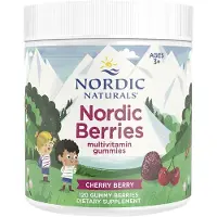 Nordic Naturals , Nordic Berries Multivitamin Gummies, Ålder 3+, Cherry Berry, 120 Gummy Berries