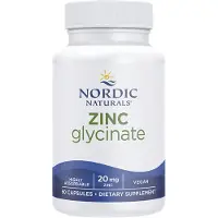 Nordic Naturals , Zinkglycinat, 20 mg, 60 kapslar