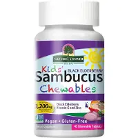 Natures Answer Nature's Answer, Sambucus Chewable Tablets for Children, with Black Elderberry, Vitamin C and Zinc, 45 Tablets