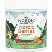 Nordic Naturals , Nordic Berries, Multivitamin Gummies, Ålder 3+, Apelsin Citron, 120 Gummy Berries