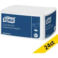 Tork Servetter 300/fp | 1-lag | Uni N1 | vit | 24st