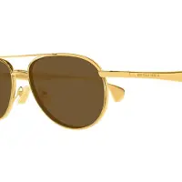 Bottega Veneta Solglasögon Guld/Brun