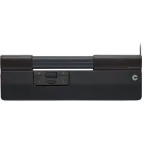 Contour Design SliderMouse Pro - Centrerad mus - ergonomisk - med smalt handledsstöd och veganskt läder - 6 knappar - kabelansluten - USB