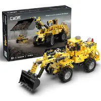 Deqube 2-i-1 Grävmaskinbulldozer Byggspel 693 Bitar