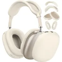 INF AirPods Max 2 silikonfodral 4-delars set — mjuk touch, antirep, tvättbart skydd kompatibelt med Apple AirPods Max 2 Starlight