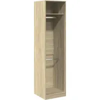 vidaXL Garderob sonoma-ek 50x50x200 cm konstruerat trä