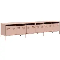 vidaXL Tv-bänk rosa 202x39x43,5 cm kallvalsat stål