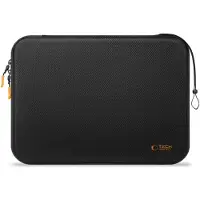 TechProtection Hardpouch för 15–16-tums bärbara datorer – svart och orange
