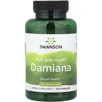 Swanson Health , Full spektrum Damiana, 510 mg, 100 kapslar
